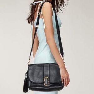 Marc Jacobs Messenger Courier Black Leather Cross Body Bag